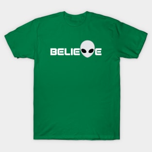 Grey Alien Believe T-Shirt